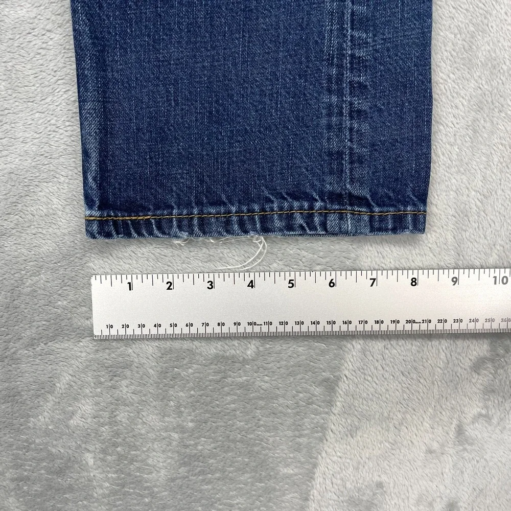 Levi's Jeans Mens 30x30 Blue Denim 527 Whiskered Faded Slim Bootcut Americana